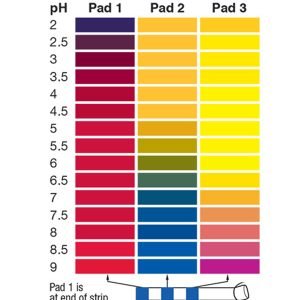 pH 2-9 Test Strips, 3 Pad