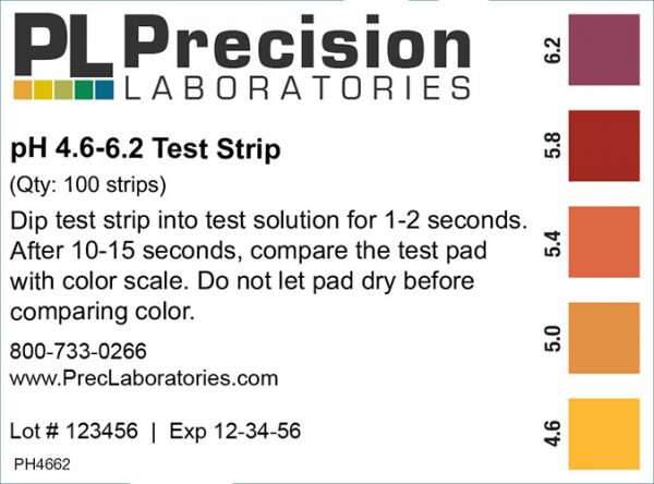 Beer pH Test Strip 4.6-6.2