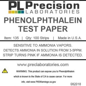 Phenolphthalein Test Paper