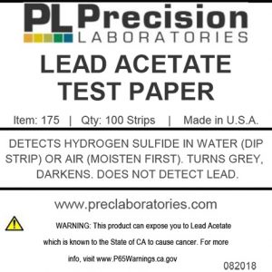 Lead Acetate Test Paper