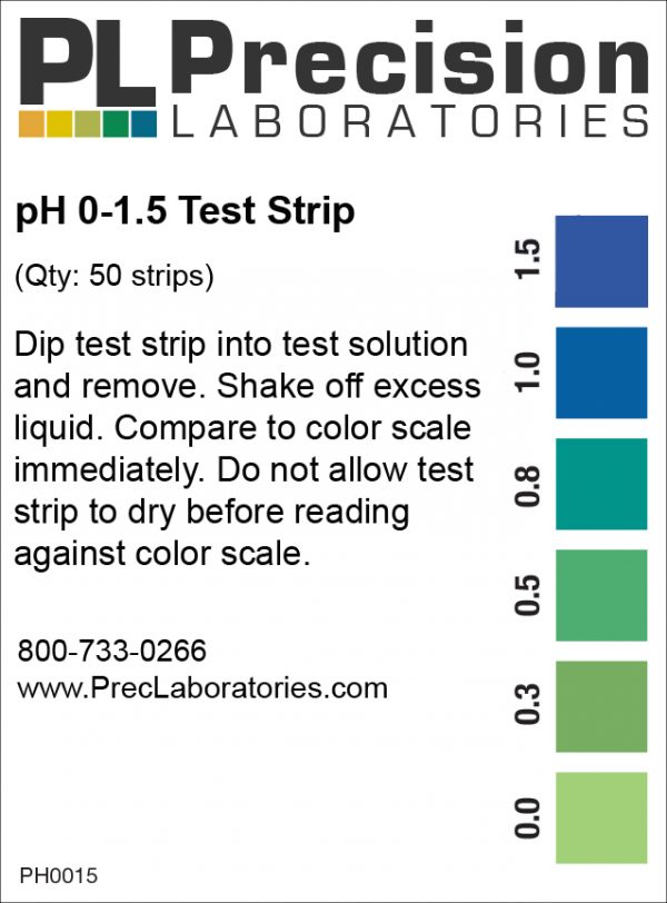 Plastic PH Test Strips