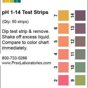 PH 1-14 Test Strips (Single Pad)