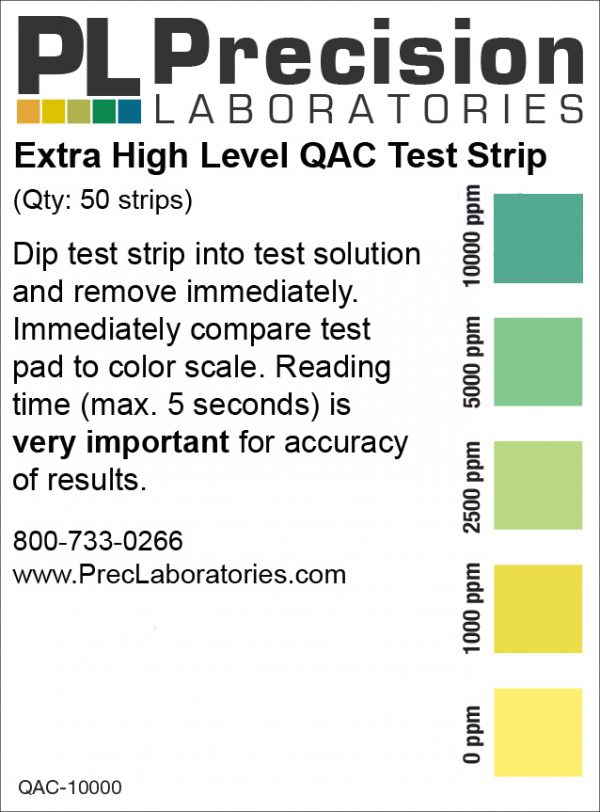 Extra High Level QAC Test Strip