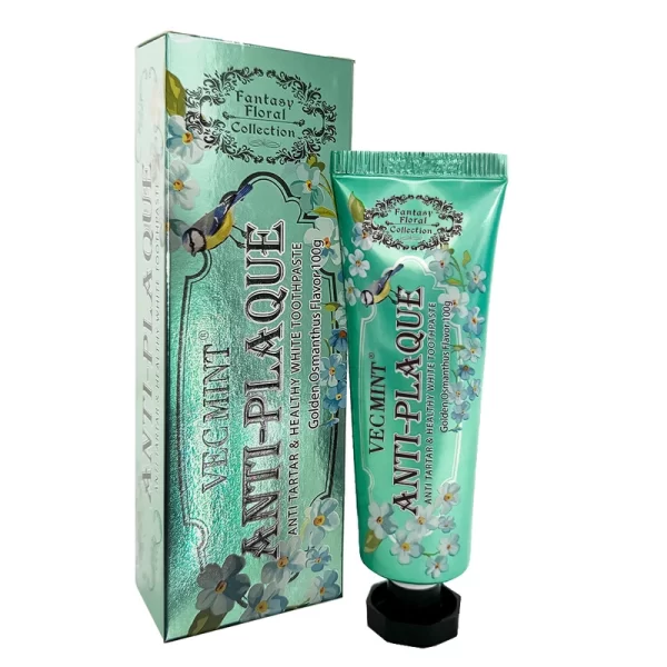 Teeth Whitening Flower Flavor Toothpaste with Sorbitol Silica 400g White Paper Tube Box Carton - Image 3